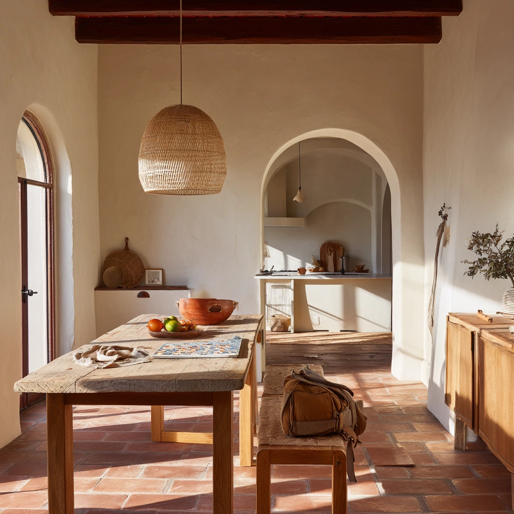 Open-Plan Spanish Dining Zone for Everyday Living