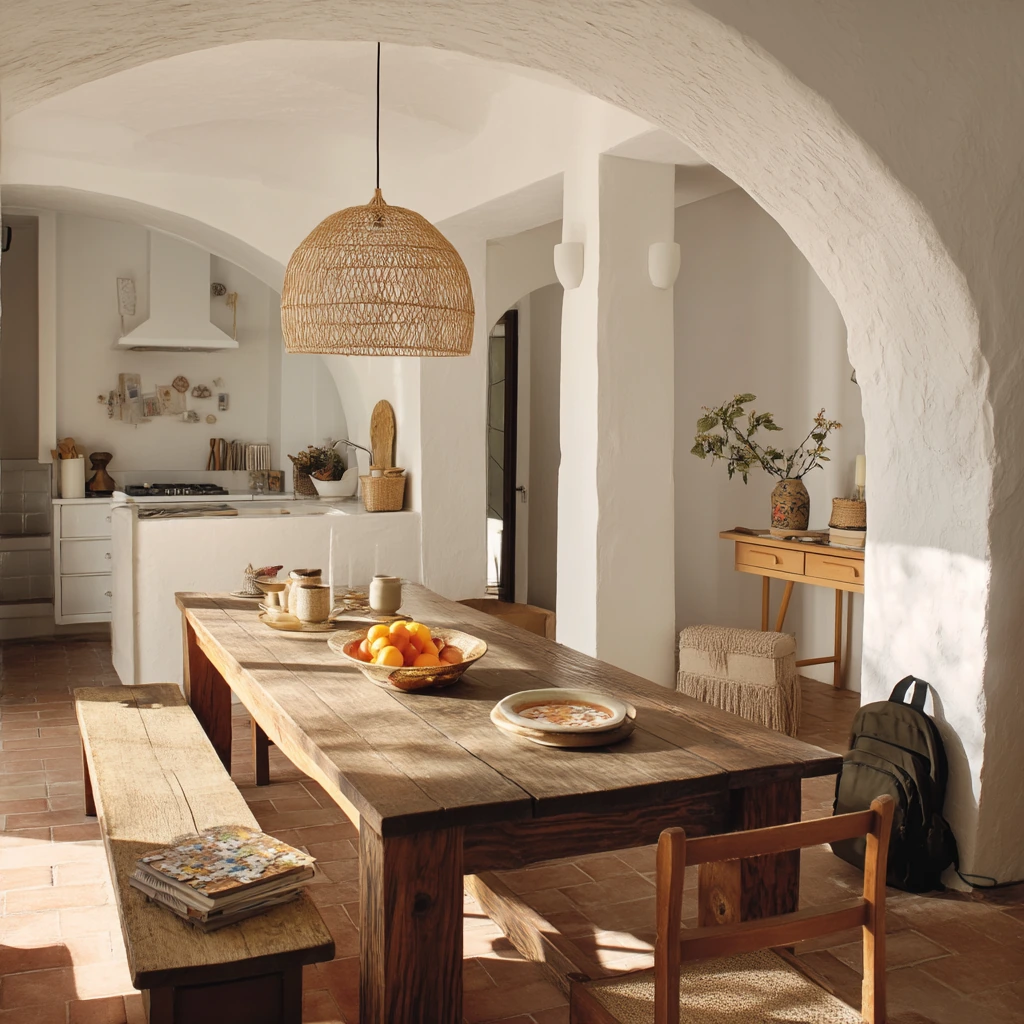 Open-Plan Spanish Dining Zone for Everyday Living