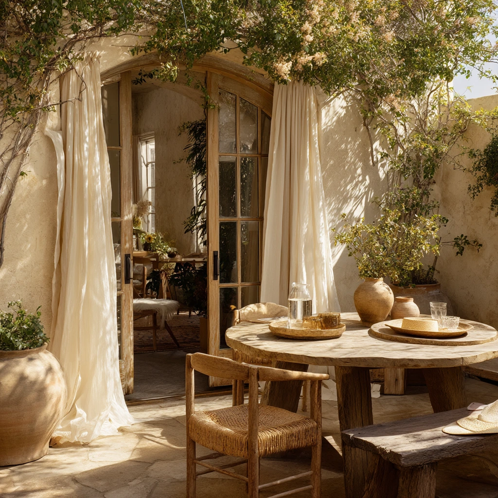 Spanish Dining Room with Indoor-Outdoor Feel