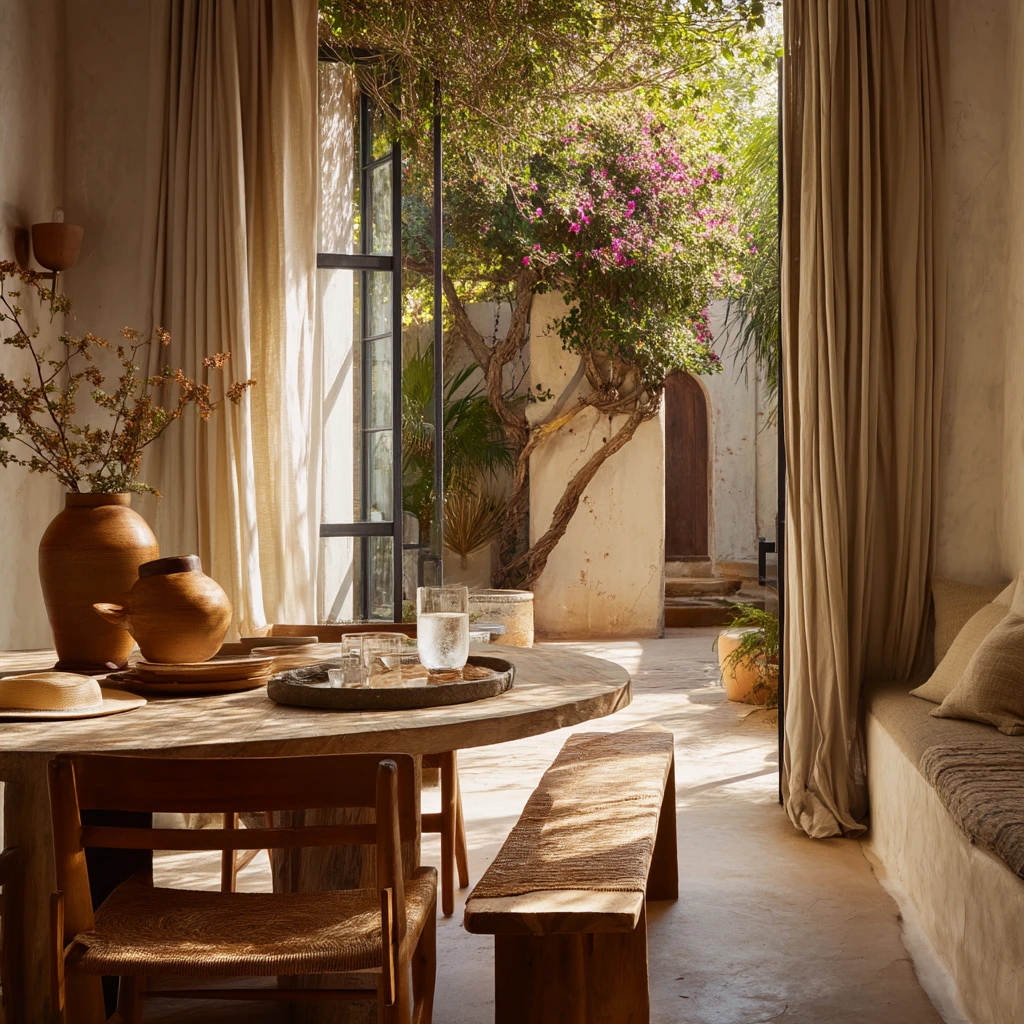 Spanish Dining Room with Indoor-Outdoor Feel