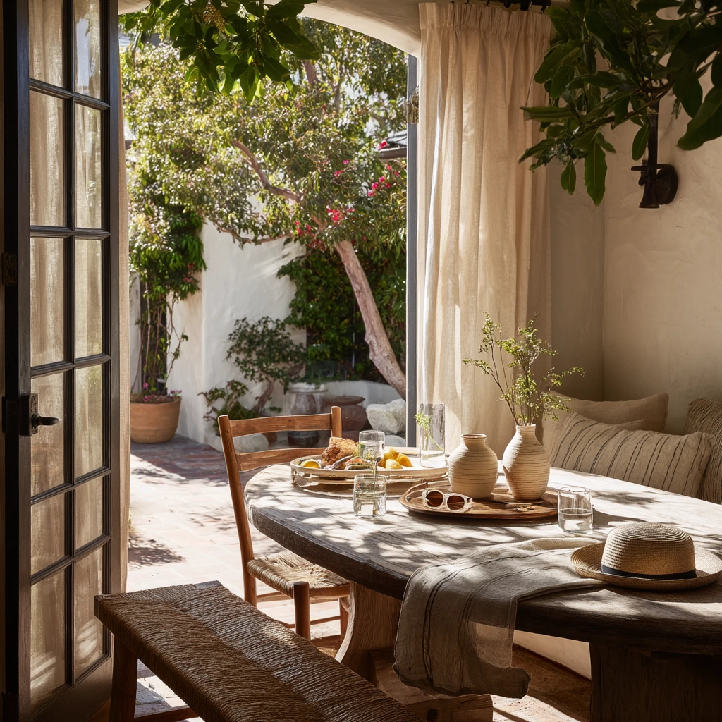 Spanish Dining Room with Indoor-Outdoor Feel