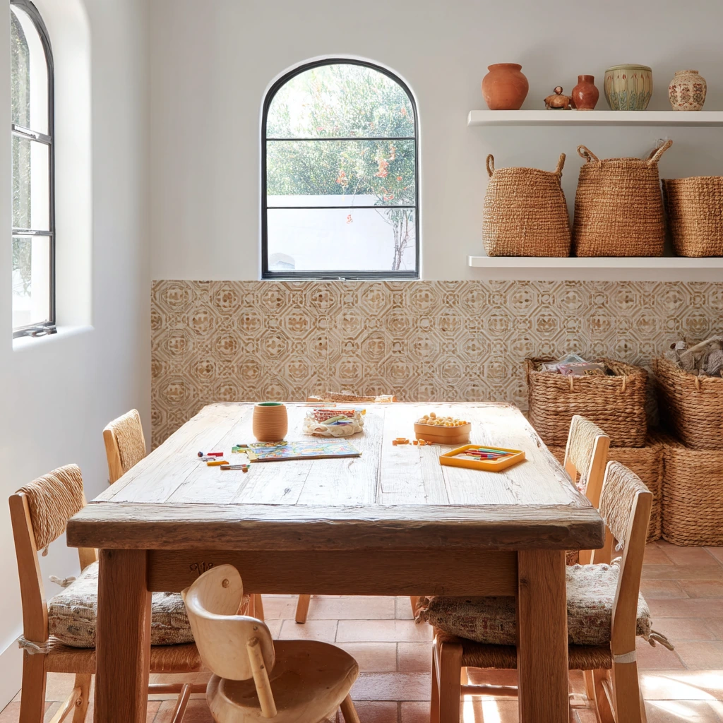 Kid-Friendly Spanish Dining Room That Still Feels Elegant