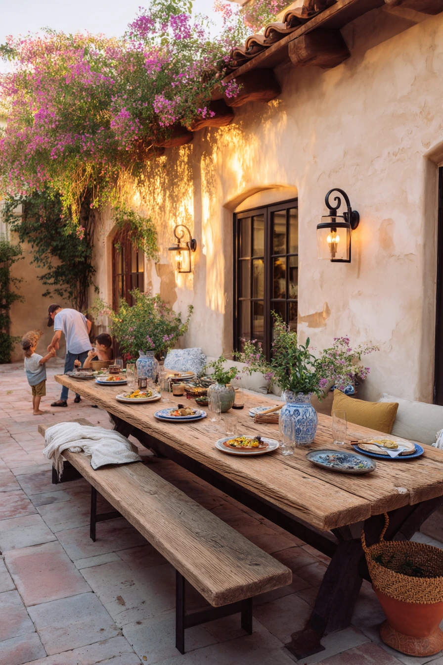 Family Dinner in the Open Air