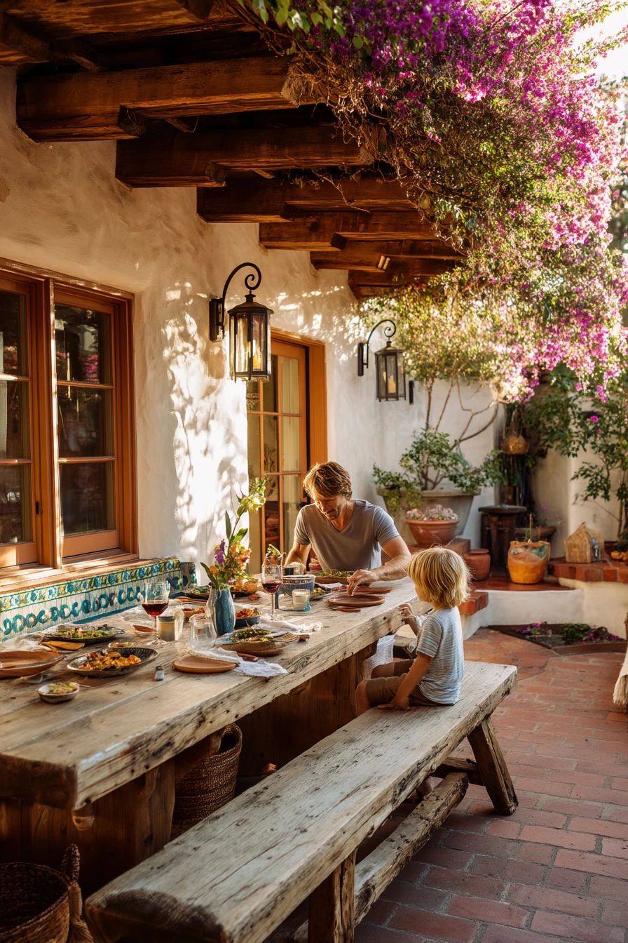 Family Dinner in the Open Air