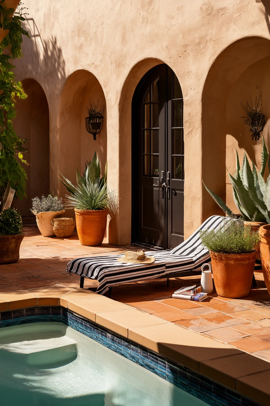 Desert-Inspired Poolside Patio