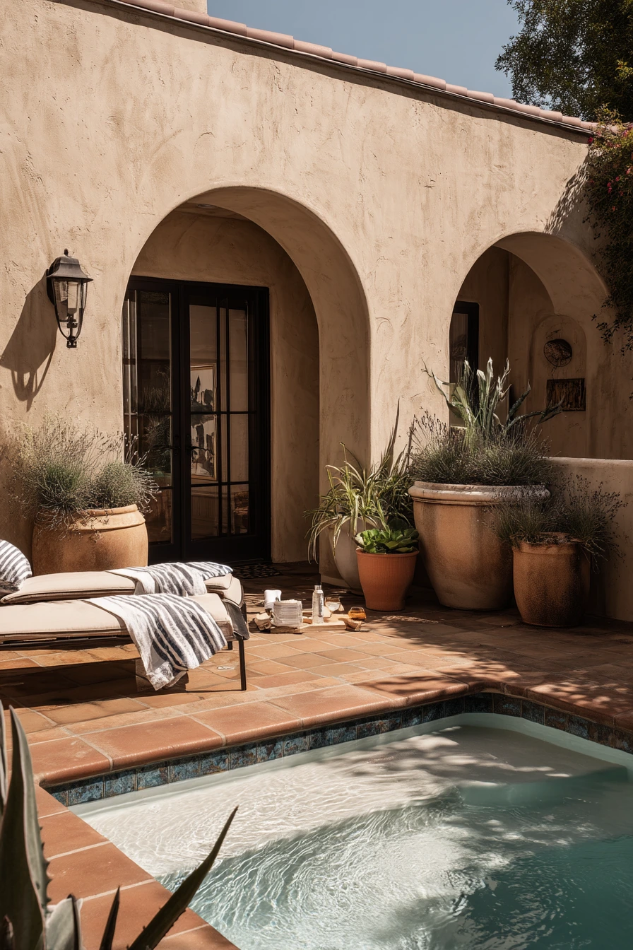 Desert-Inspired Poolside Patio