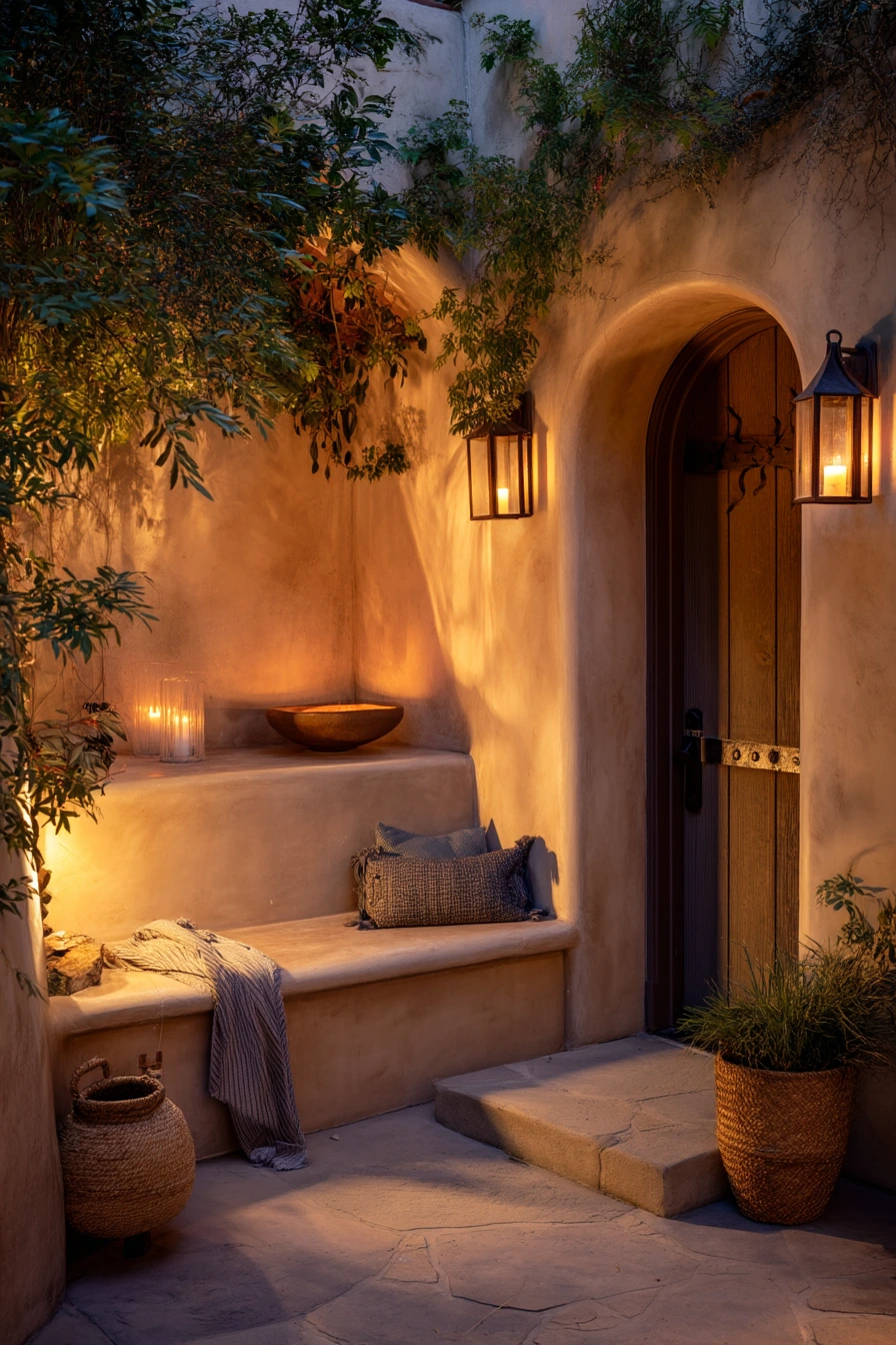 Evening Glow for a Narrow Side Patio