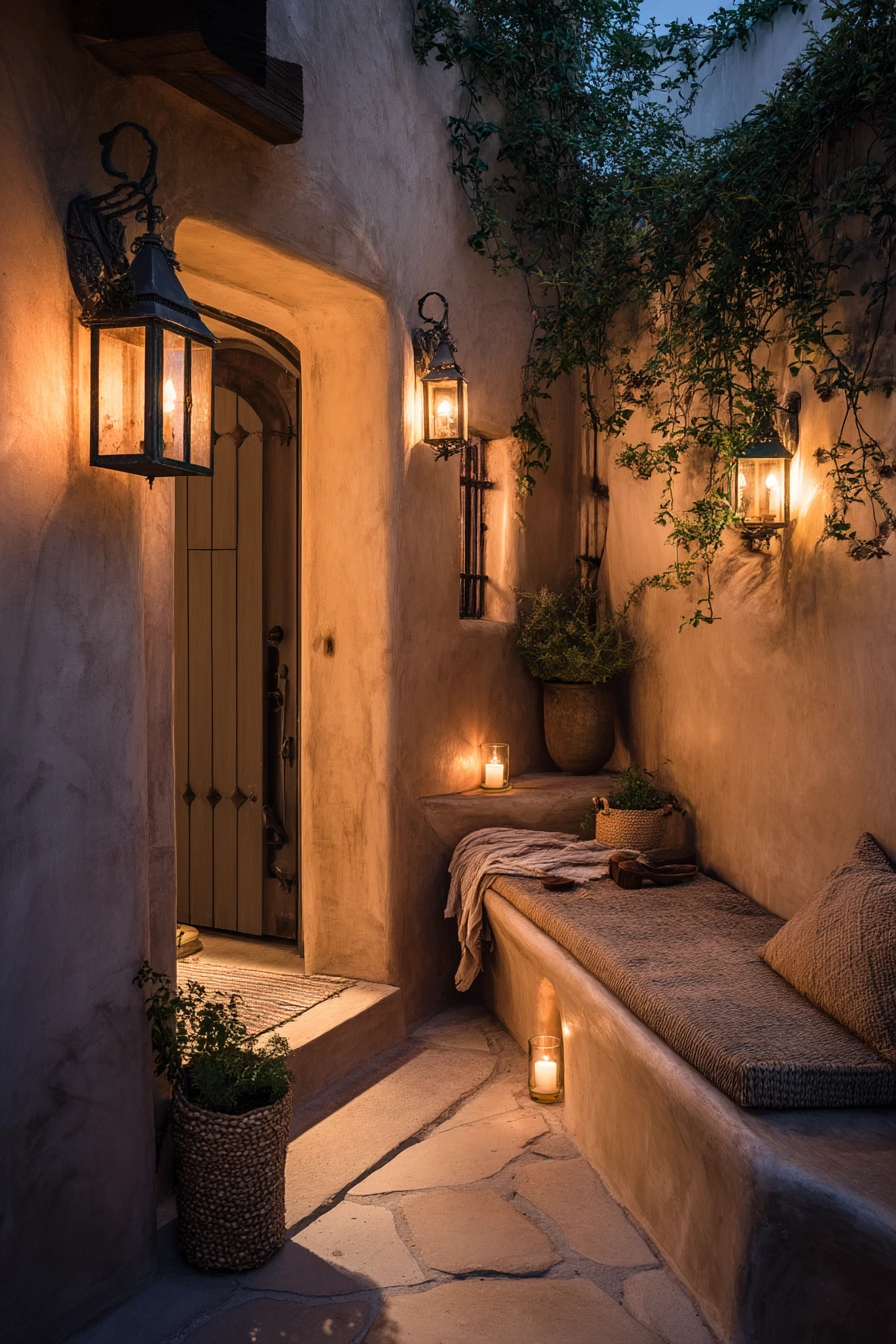 Evening Glow for a Narrow Side Patio