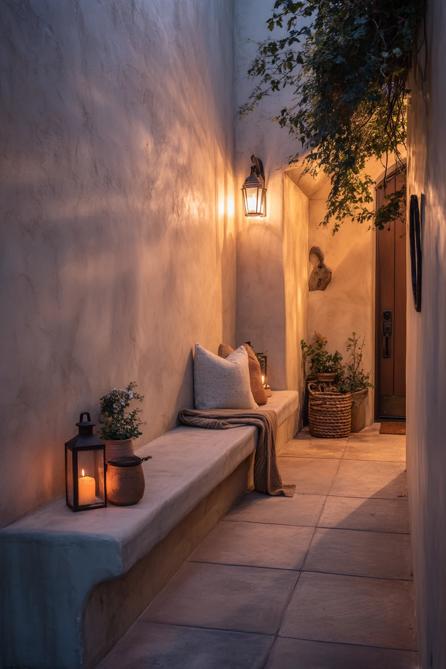 Evening Glow for a Narrow Side Patio