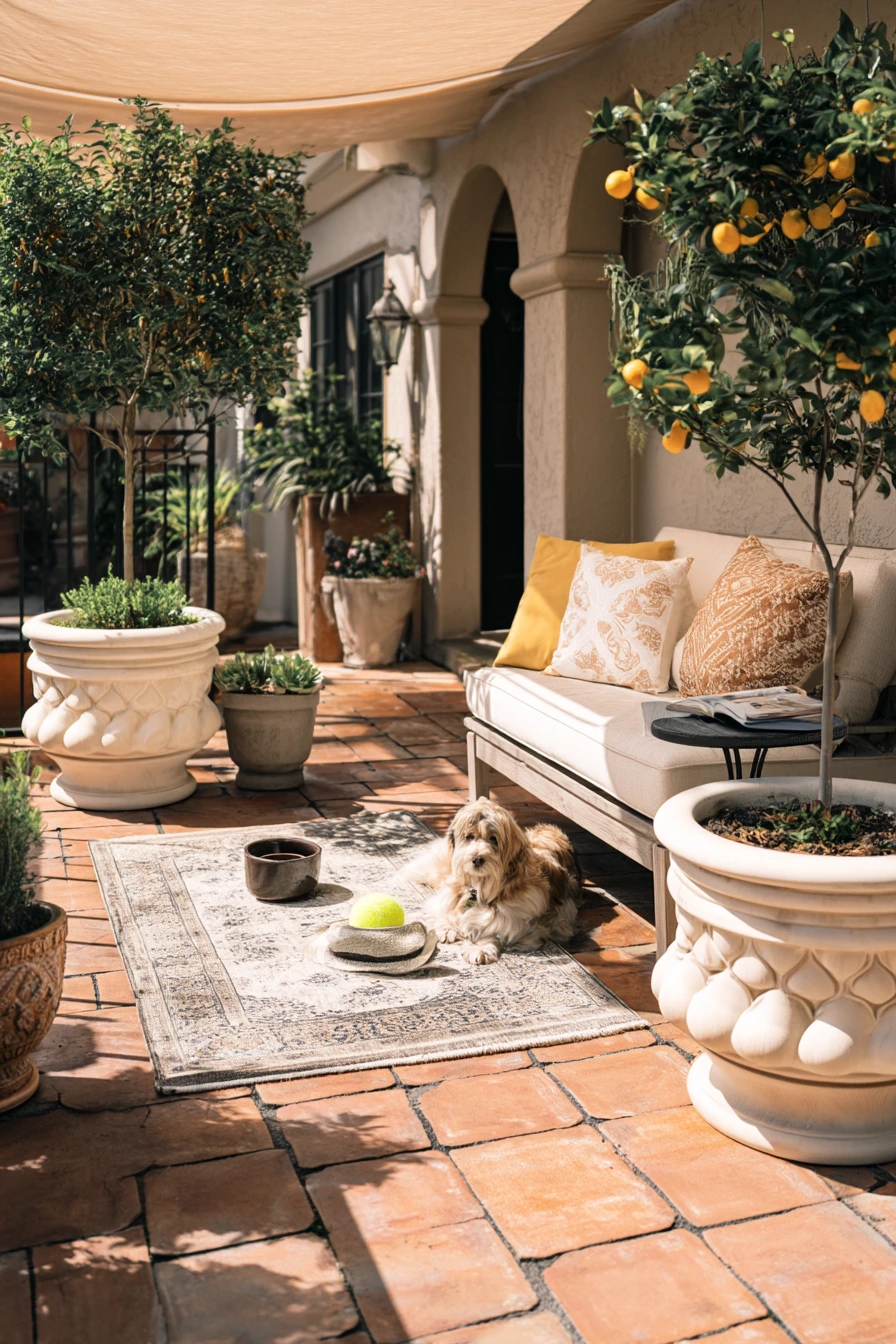Pet-Friendly Patio with Tough Materials