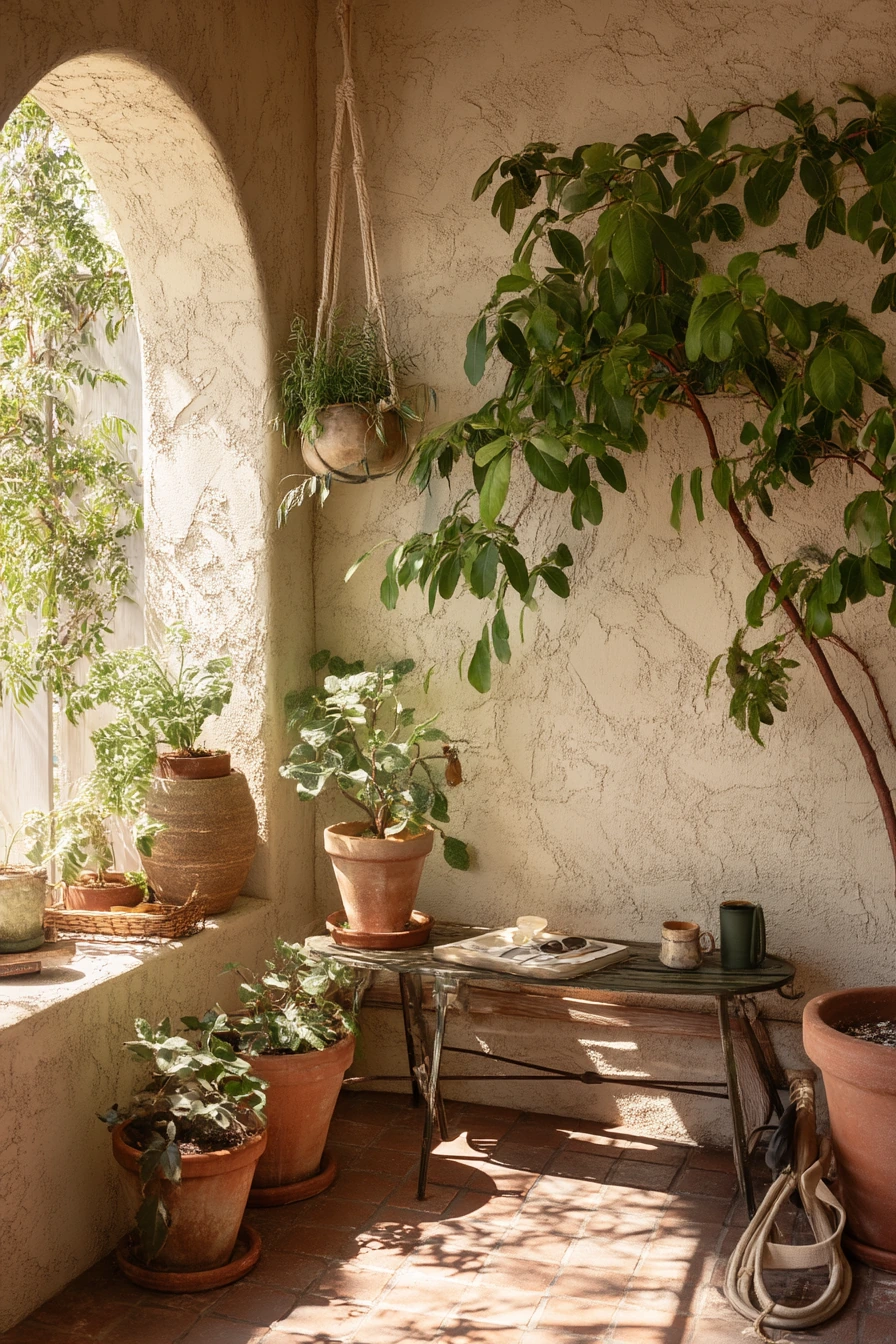 Plant-Filled Patio for Slow Mornings
