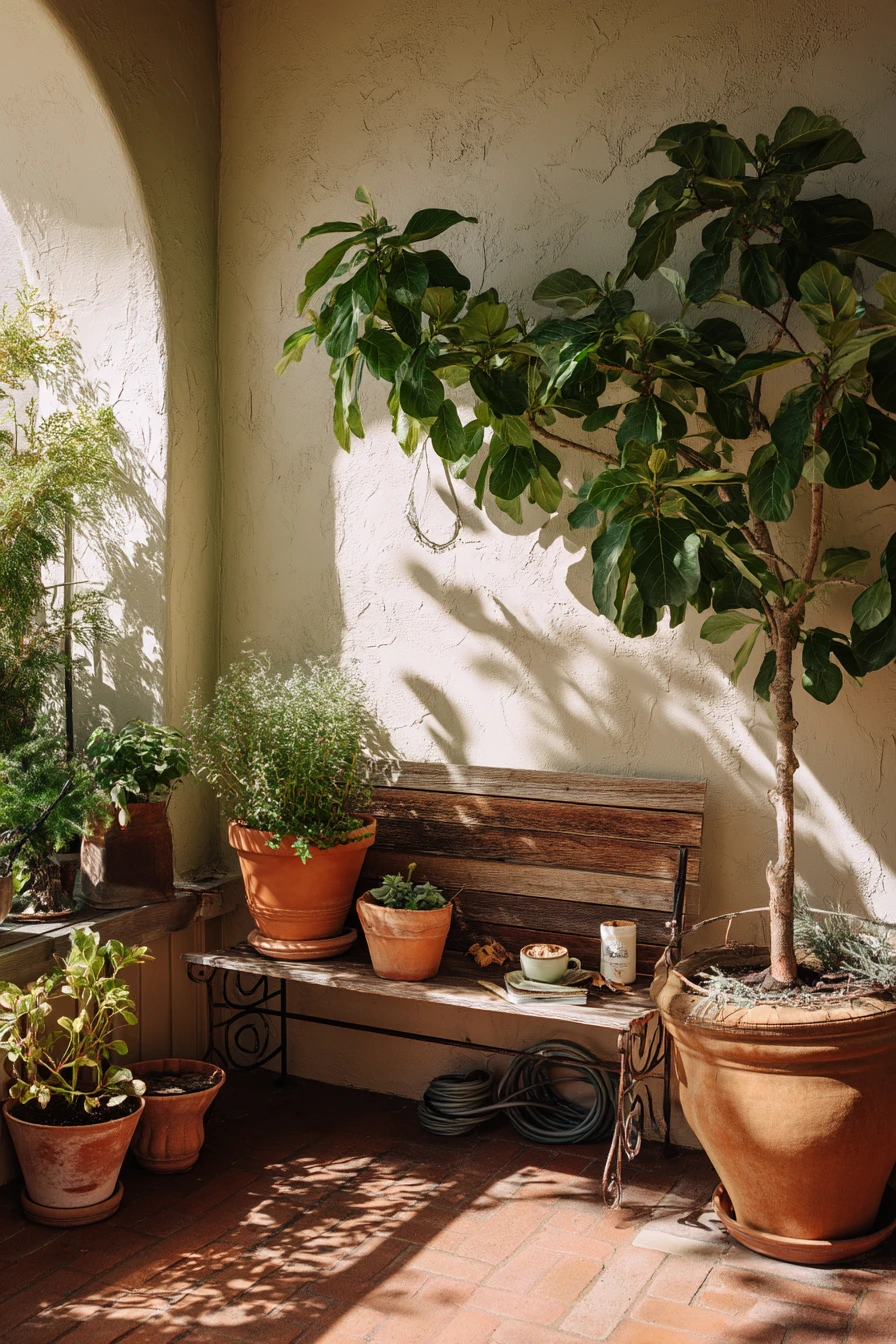 Plant-Filled Patio for Slow Mornings
