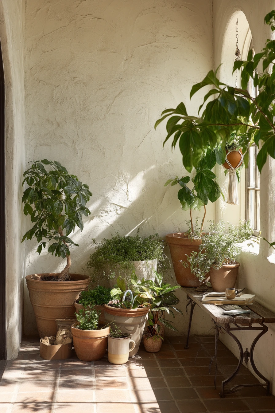 Plant-Filled Patio for Slow Mornings