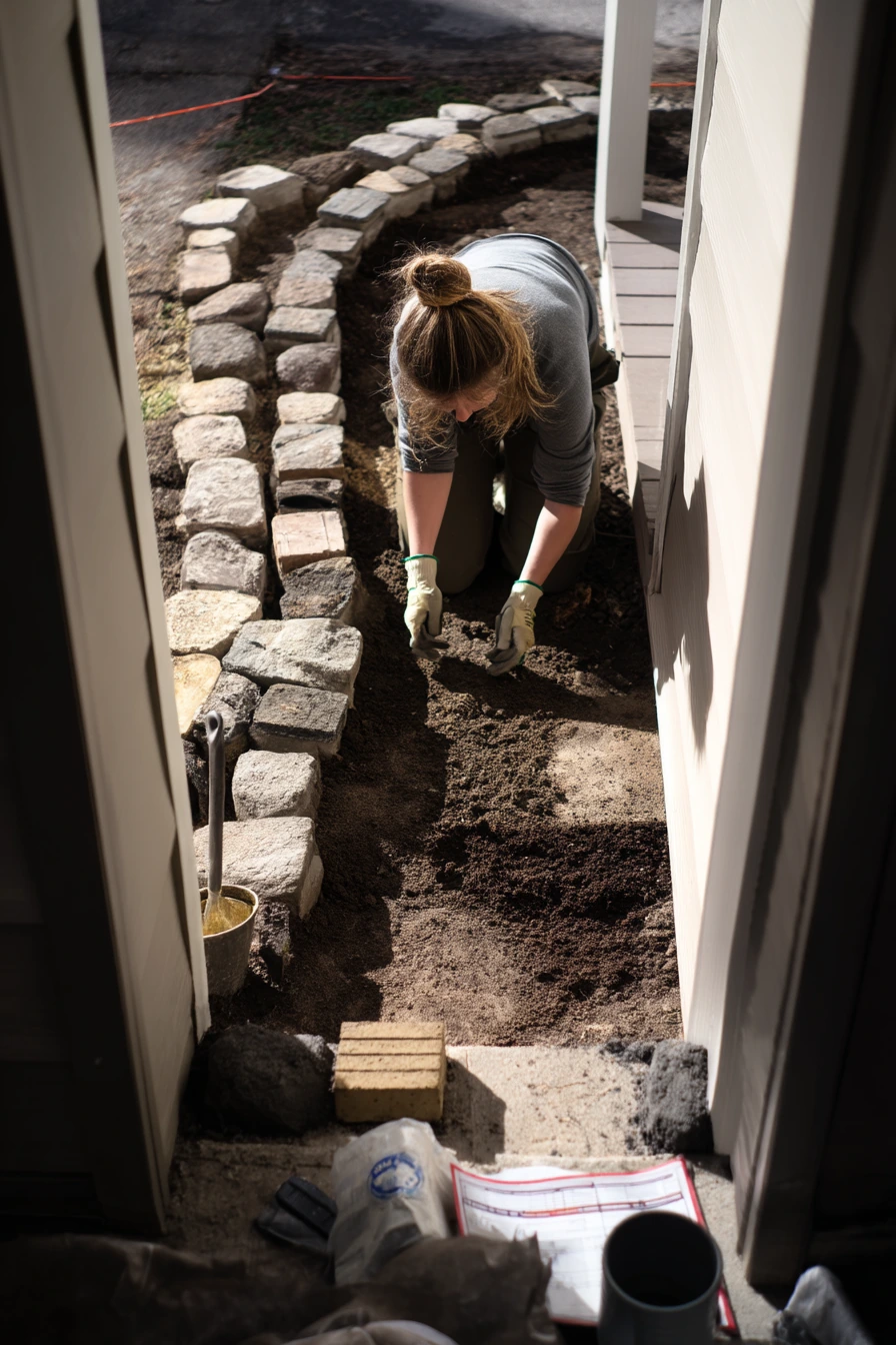 DIY Spiral Garden Under Construction