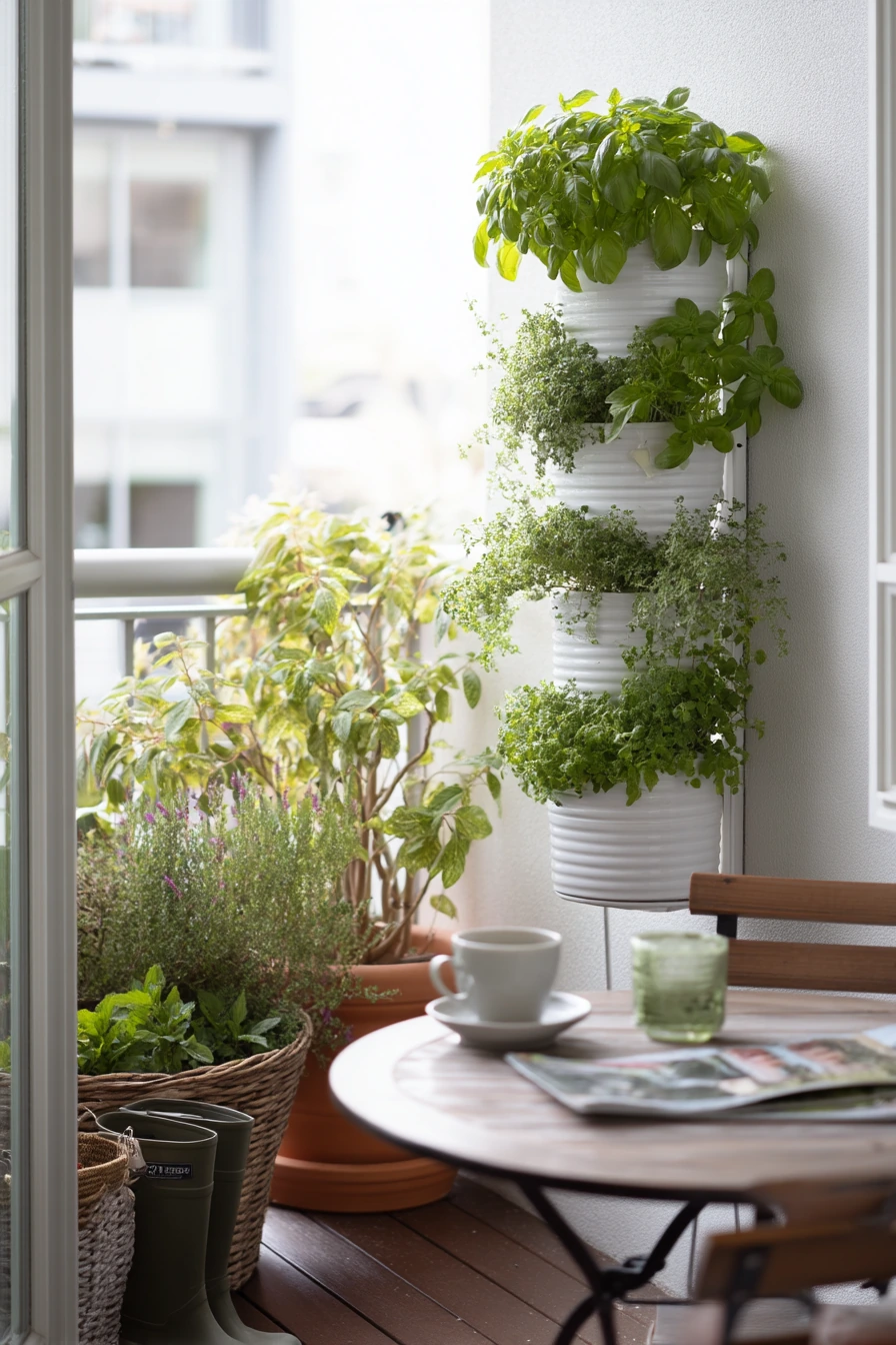 Small Patio Spiral Garden for Apartment Living