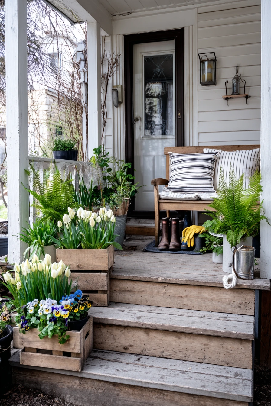 4. Front Porch Container Garden