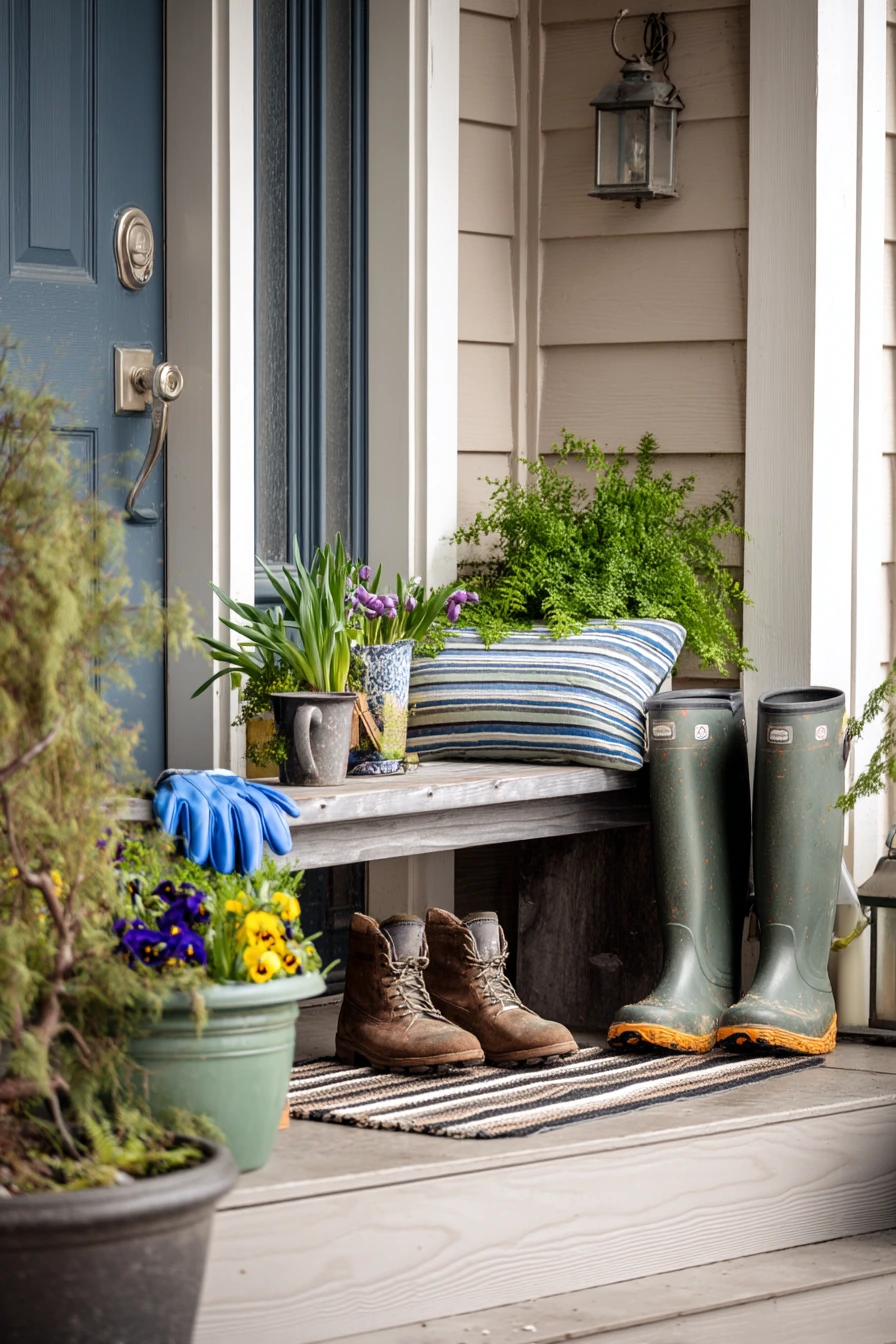 4. Front Porch Container Garden