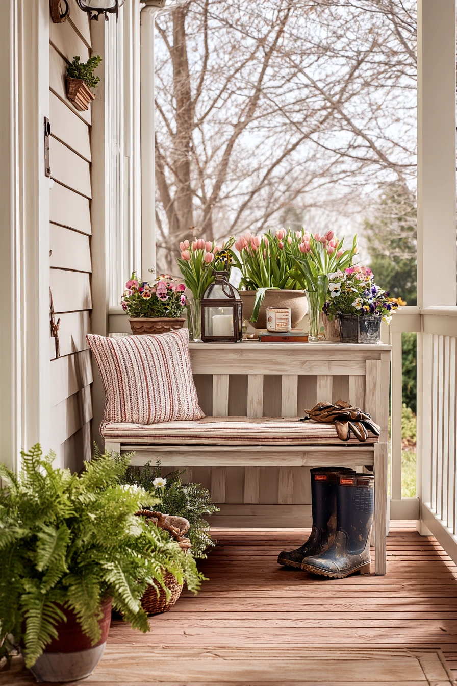 4. Front Porch Container Garden