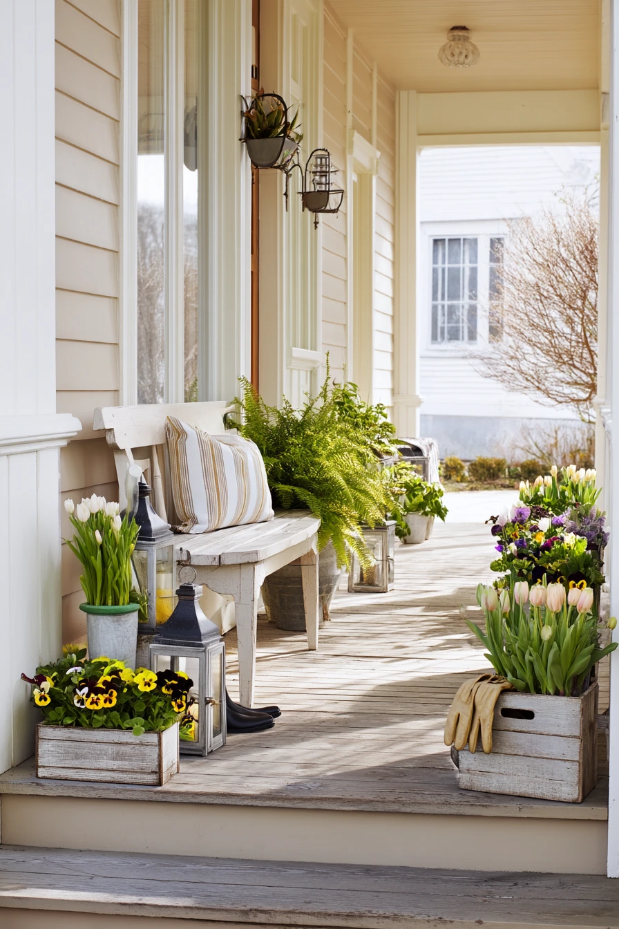 4. Front Porch Container Garden