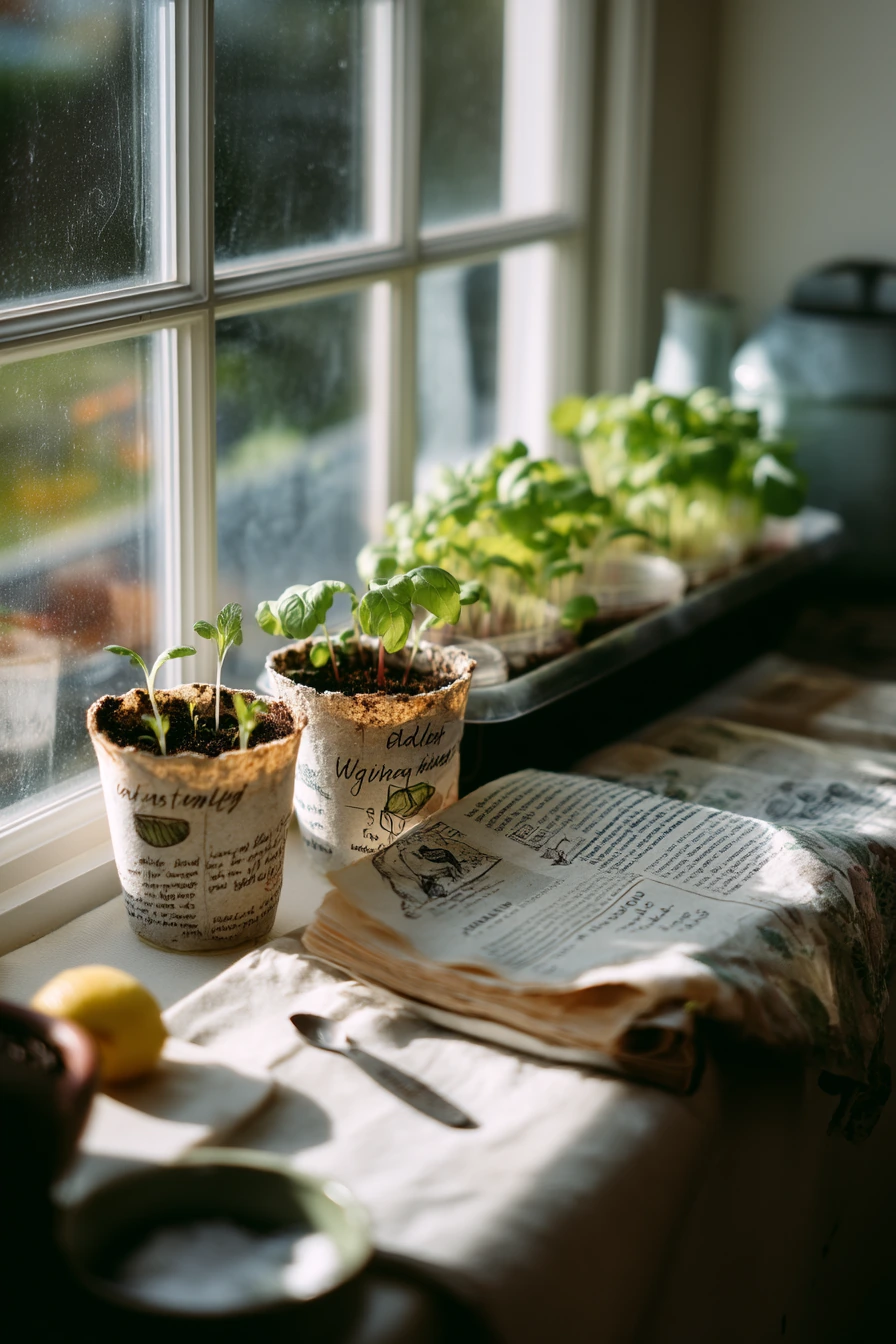 5. Kitchen Windowsill Seed Start