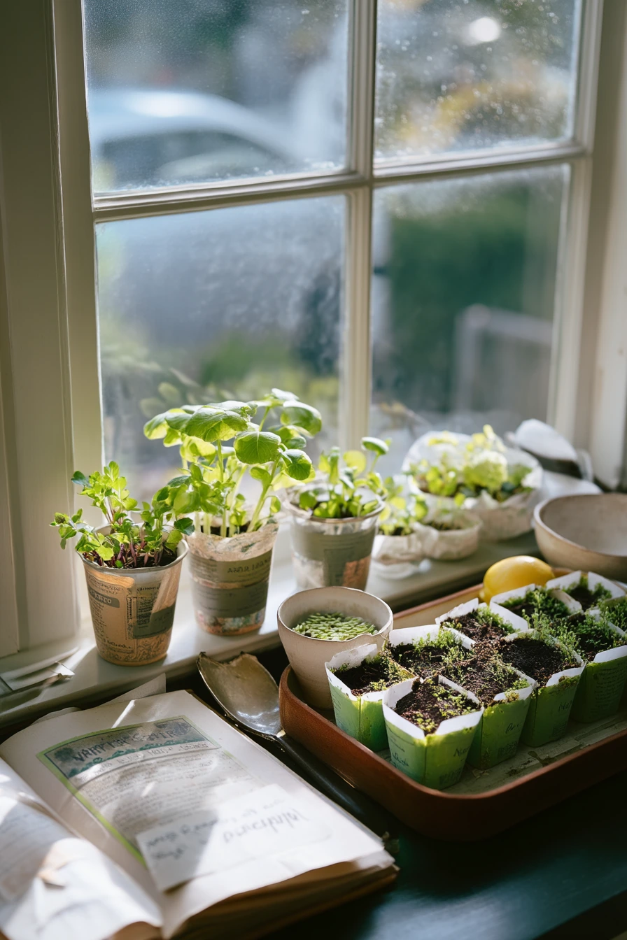 5. Kitchen Windowsill Seed Start