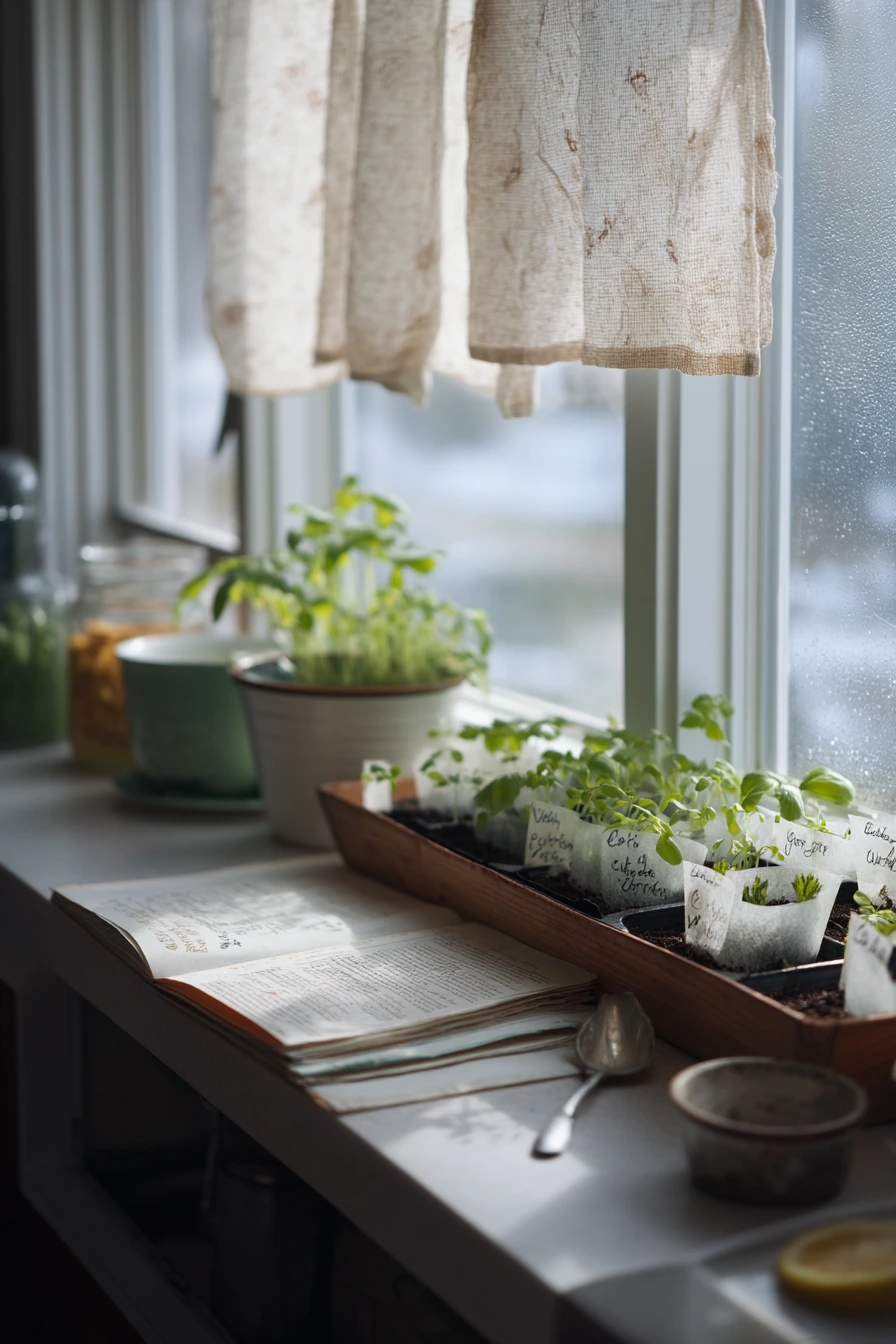 5. Kitchen Windowsill Seed Start