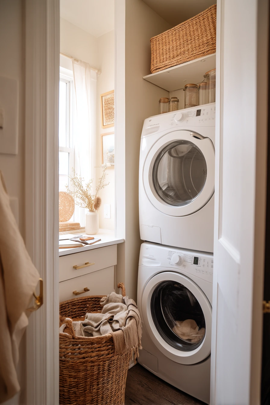 Tiny Laundry Closet Makeover