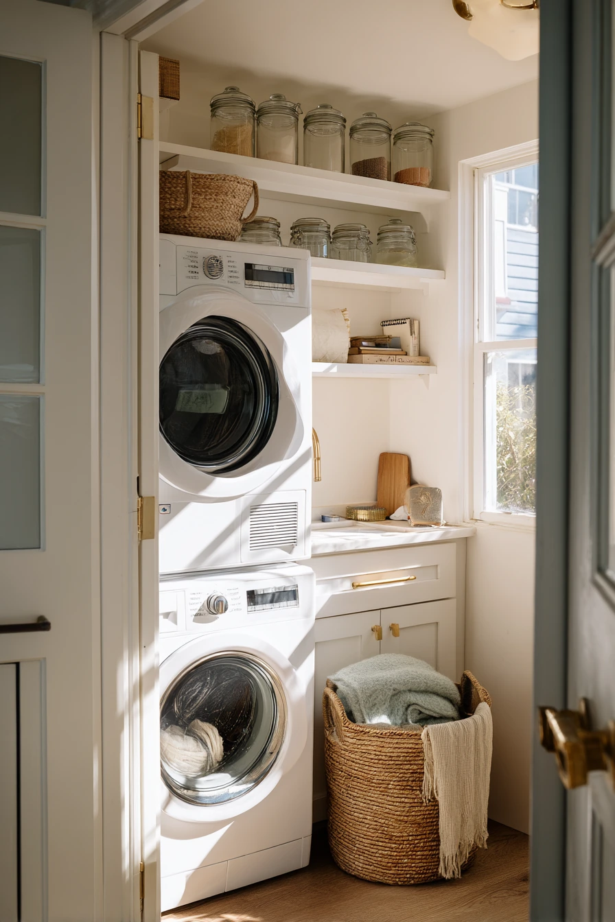Tiny Laundry Closet Makeover