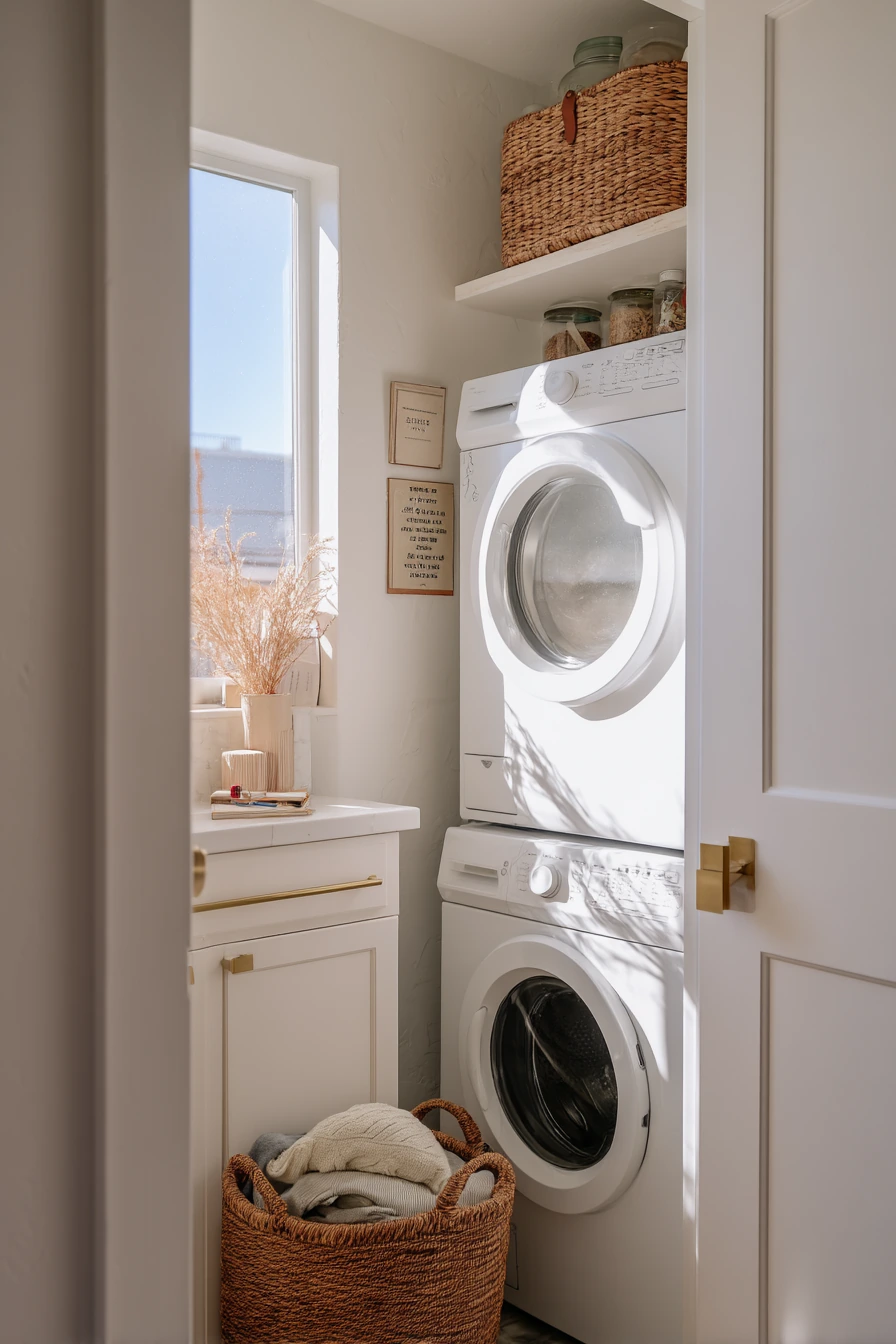 Tiny Laundry Closet Makeover