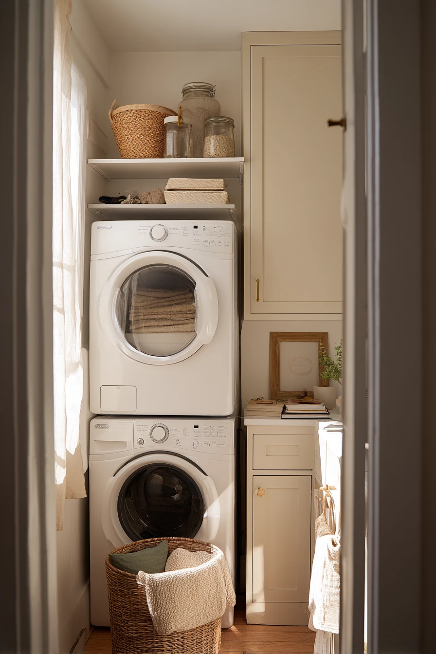 Tiny Laundry Closet Makeover