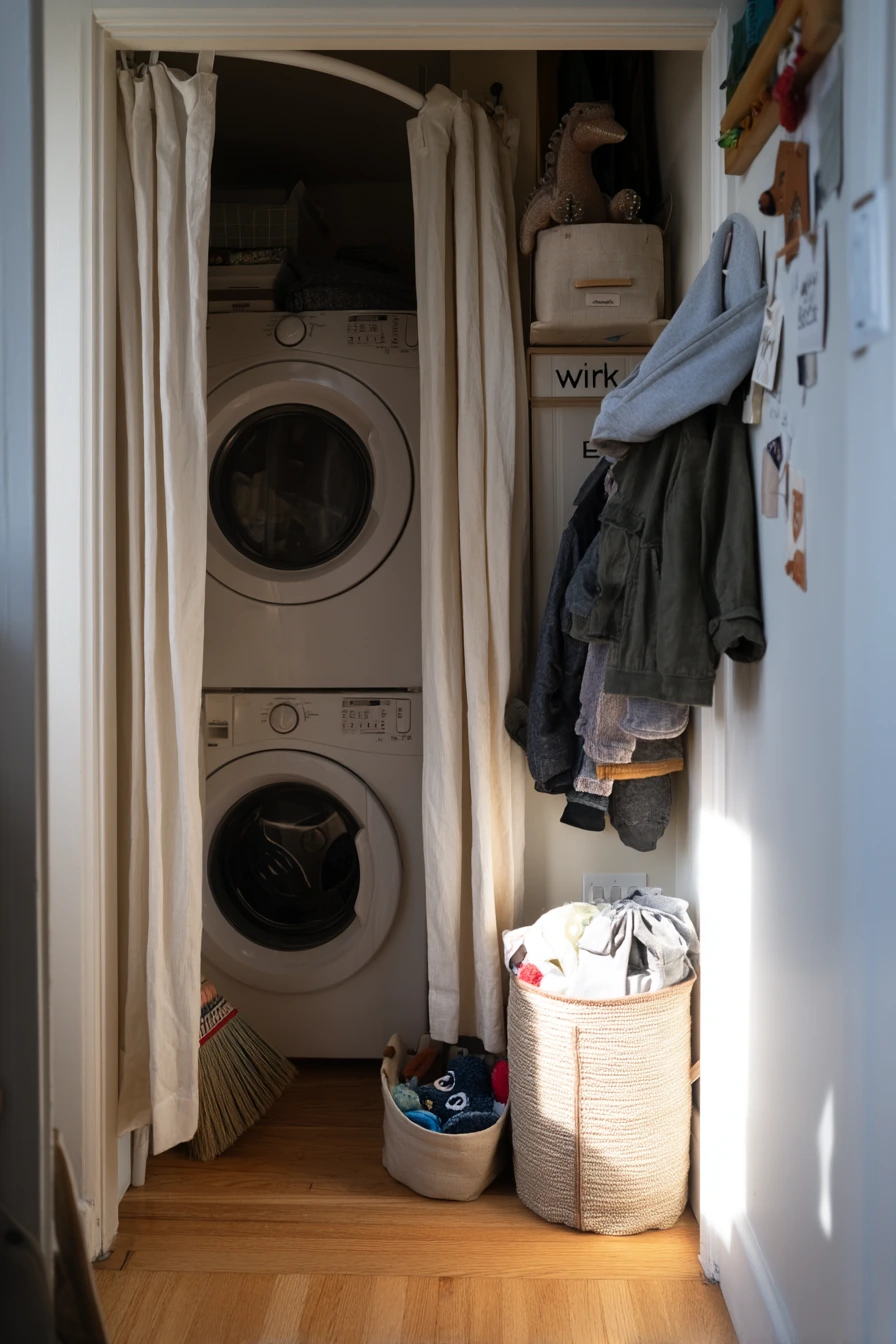 Small-Space Family Laundry Corner
