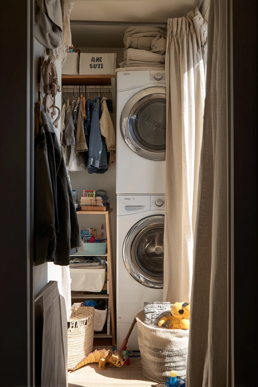 Small-Space Family Laundry Corner