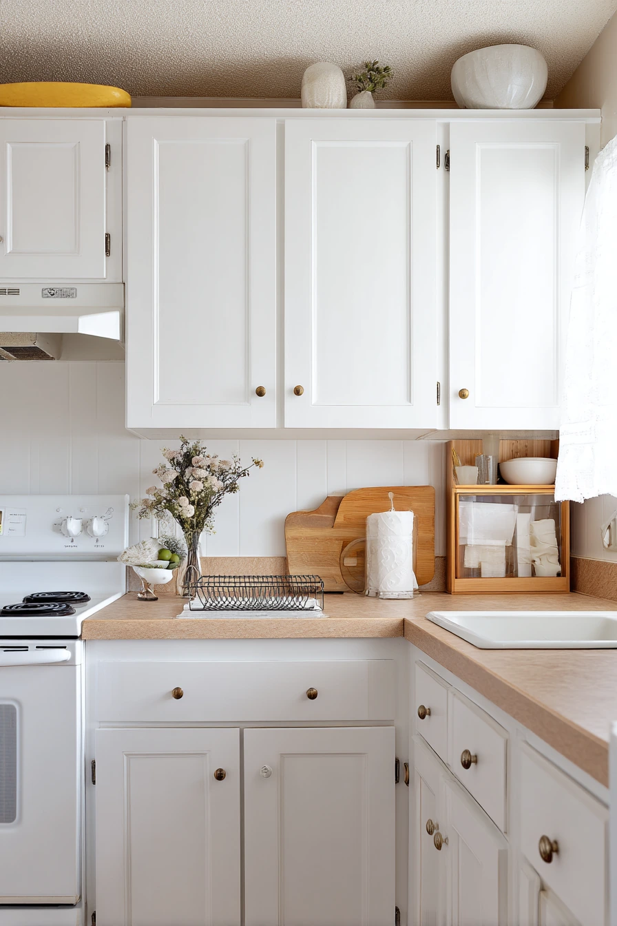 Budget-Friendly Rental Kitchen with Stone-Look Upgrade
