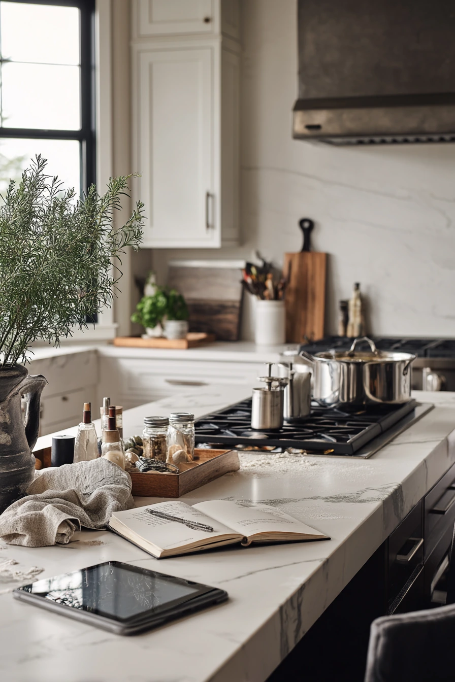 Chef’s Kitchen with Serious Stone Prep Space