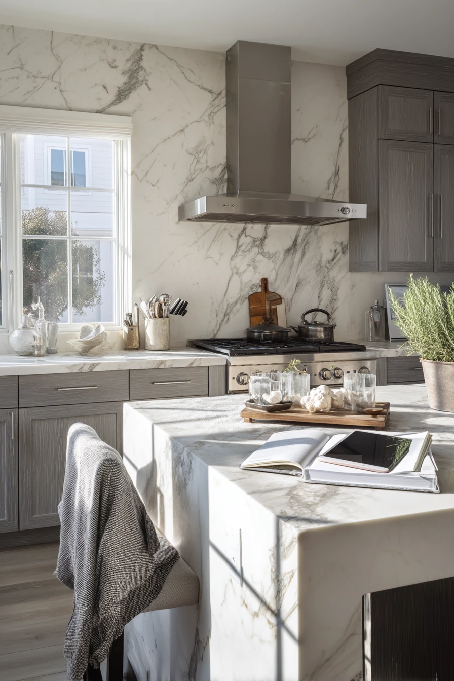 Chef’s Kitchen with Serious Stone Prep Space