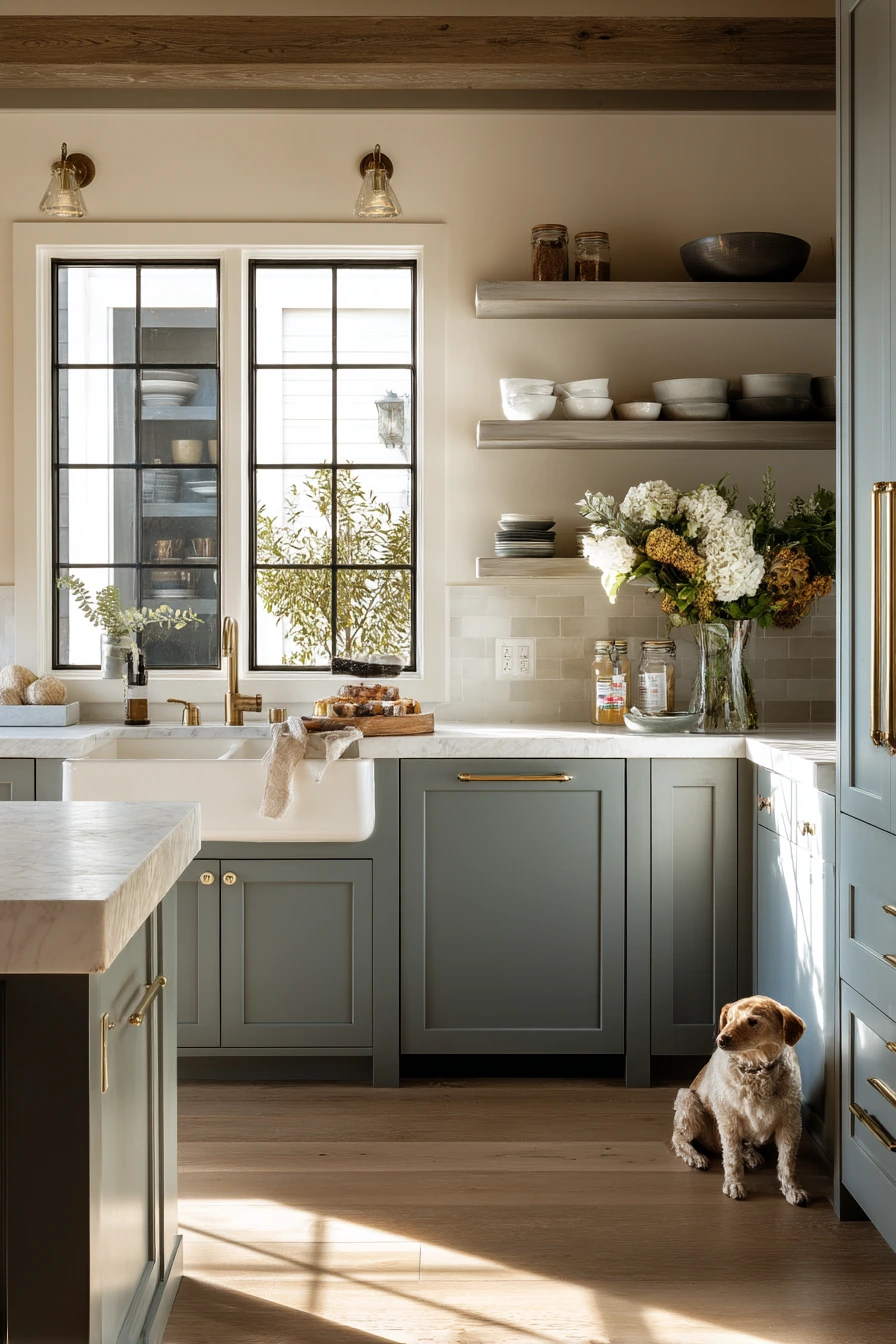 Farmhouse Kitchen with Thick Stone and Daily Rituals