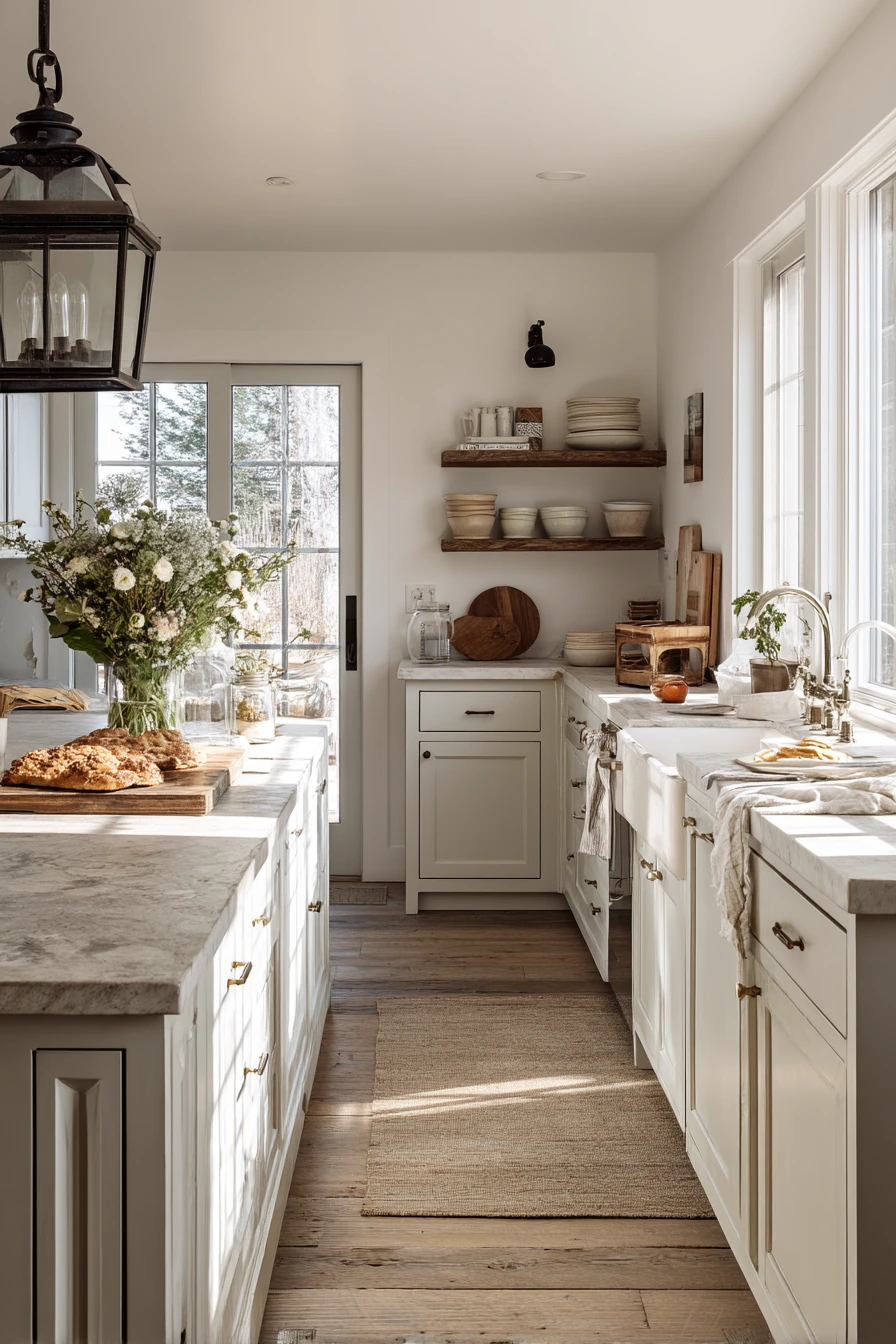 Farmhouse Kitchen with Thick Stone and Daily Rituals