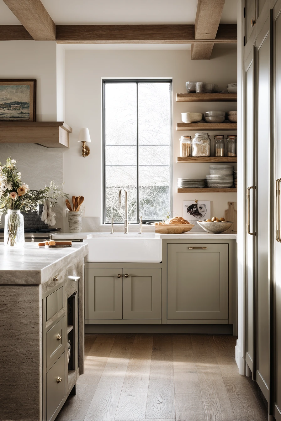 Farmhouse Kitchen with Thick Stone and Daily Rituals