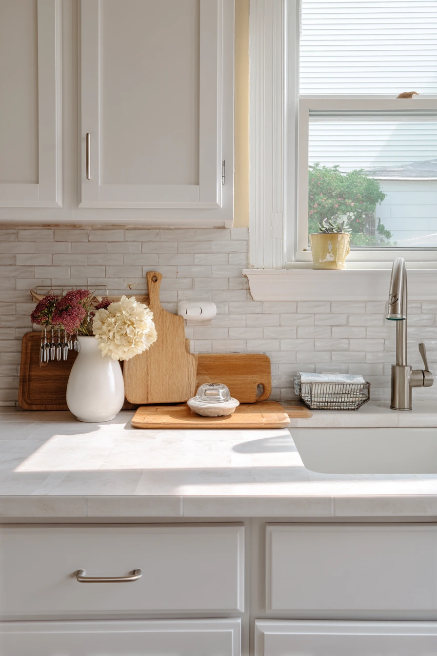 Budget-Friendly Rental Kitchen with Stone-Look Upgrade