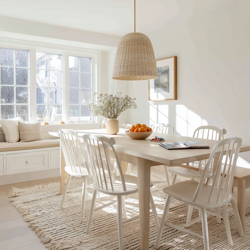 tan and white dining room ideas