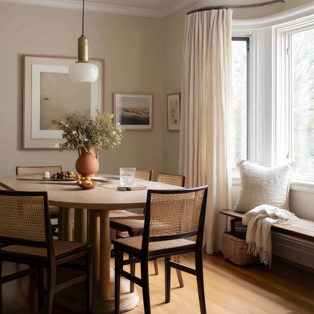Warm Tan Family Dining Nook