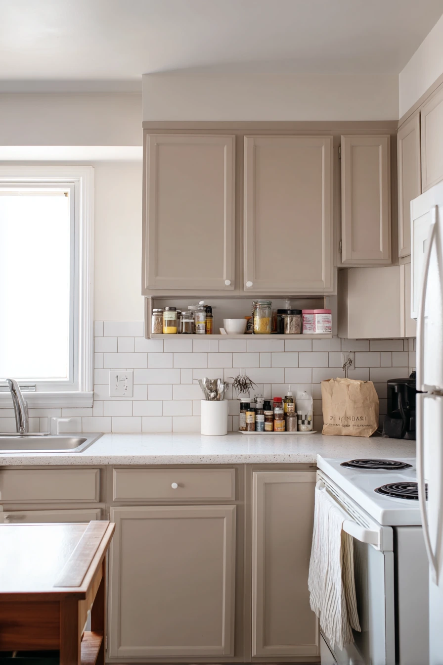 Renter-Friendly Taupe Kitchen Refresh