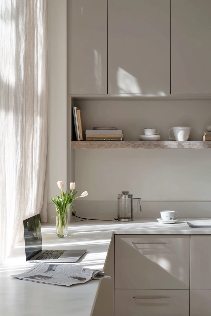 Taupe Kitchen with Scandinavian Calm