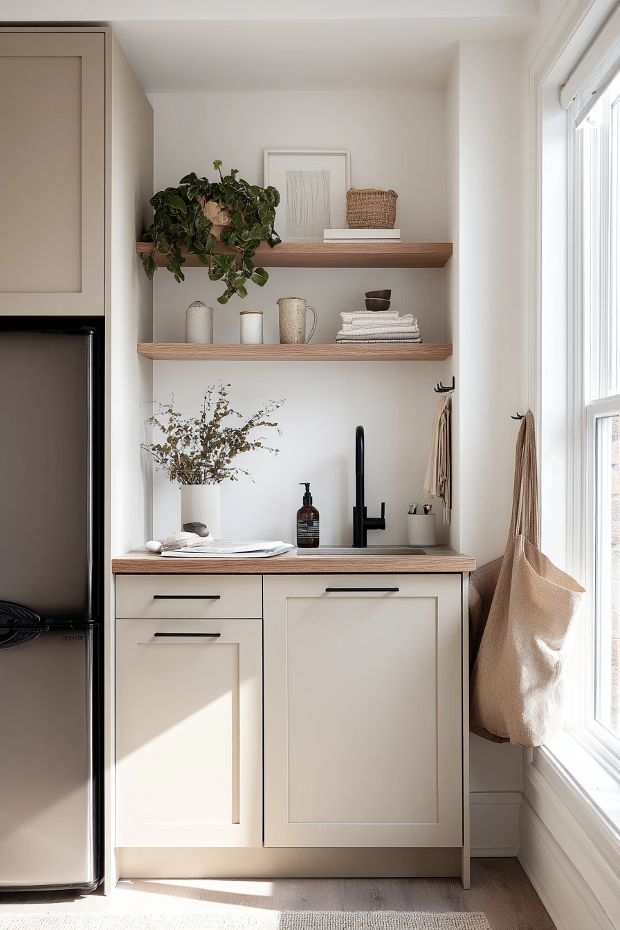 Small Apartment Taupe Kitchen Nook
