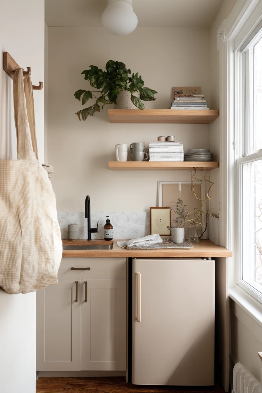 Small Apartment Taupe Kitchen Nook