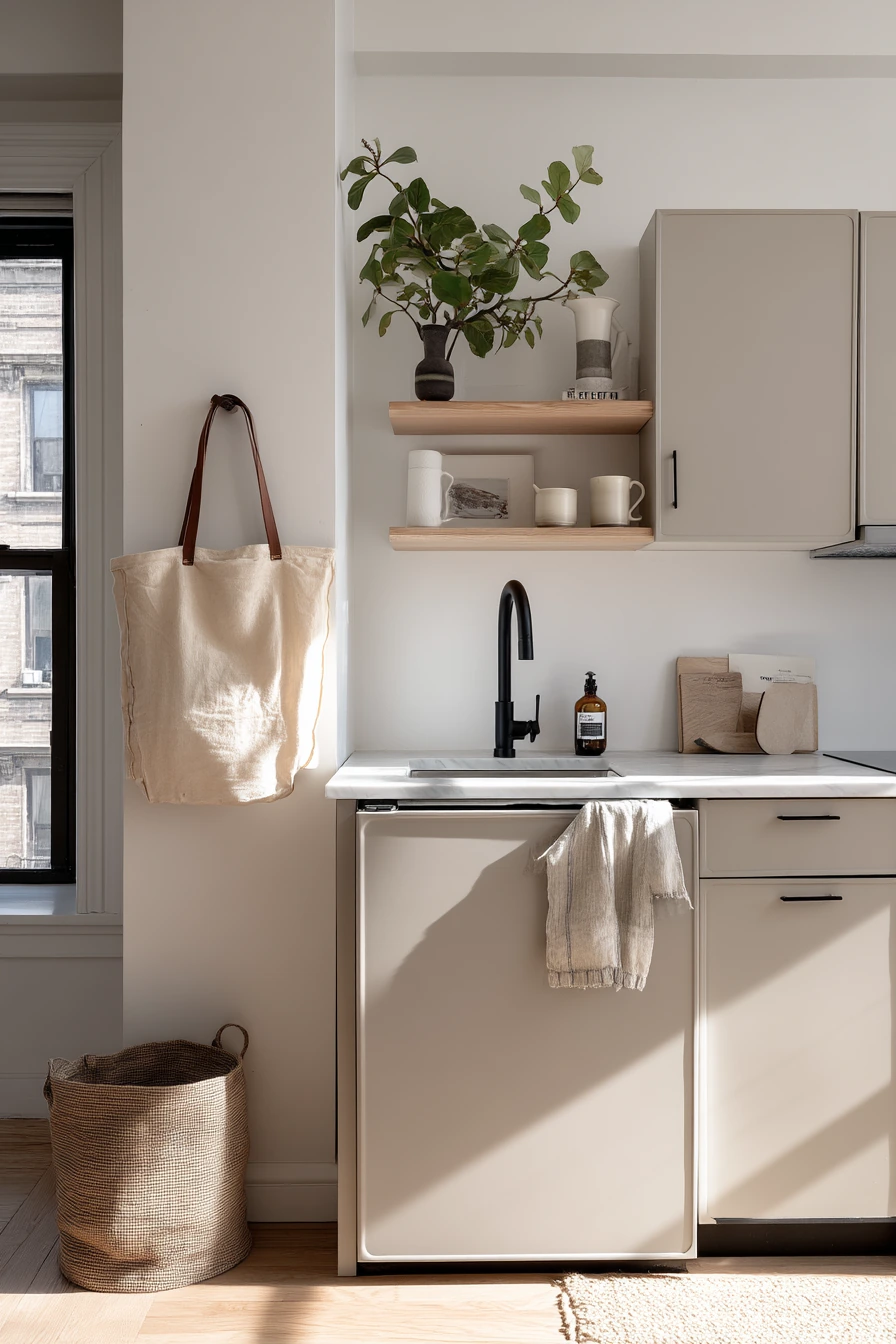 Small Apartment Taupe Kitchen Nook