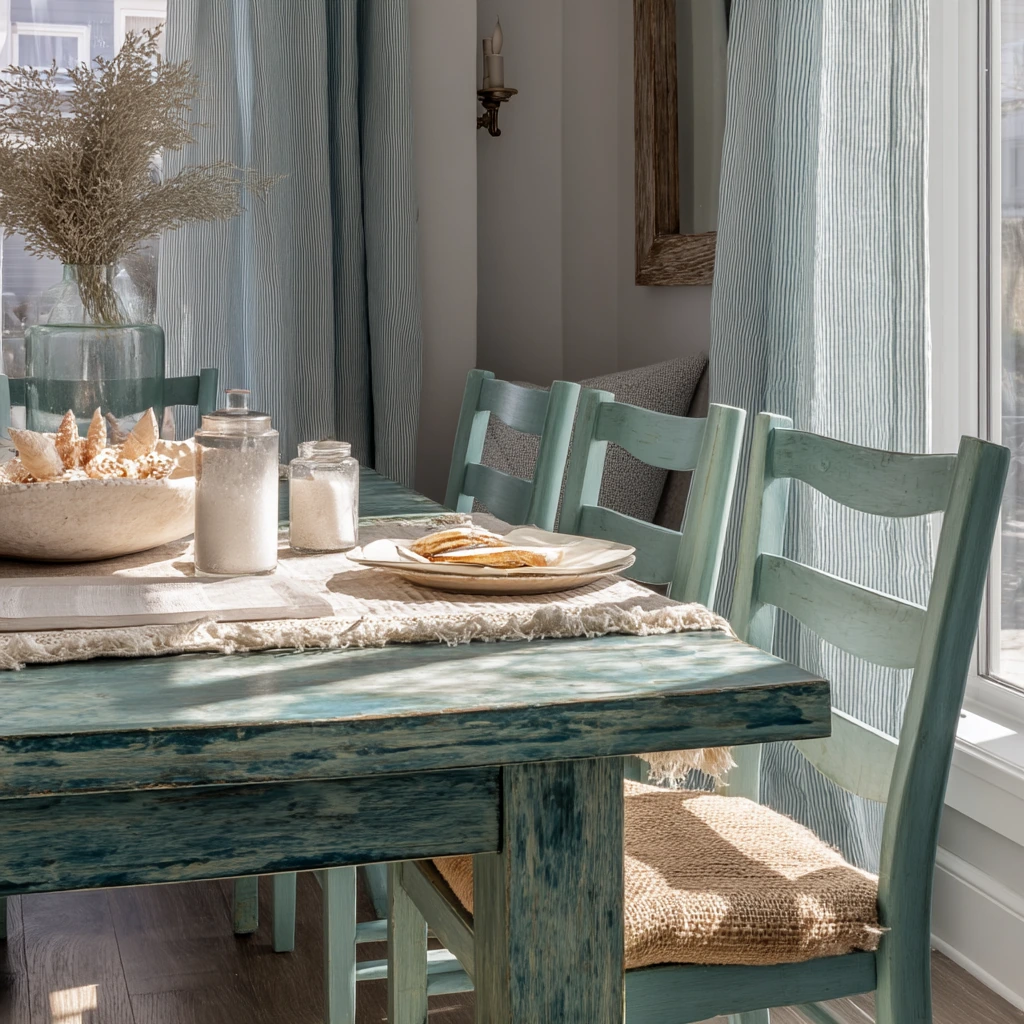 Coastal Teal Breakfast Room