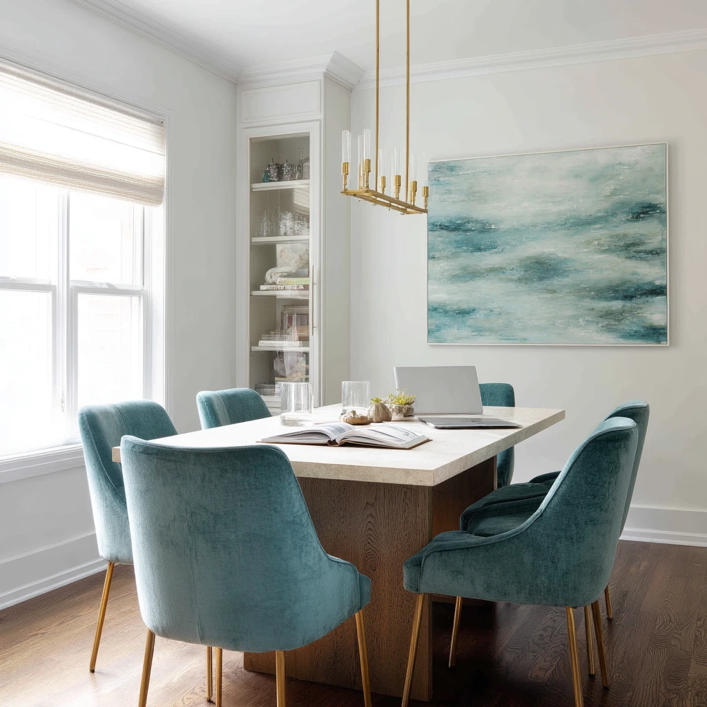 Modern Teal and Brass Update