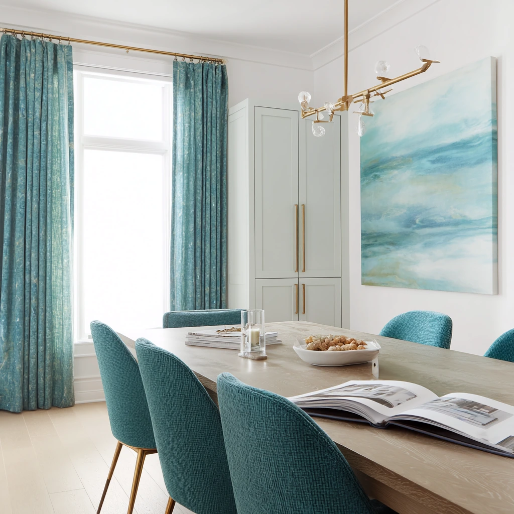 Modern Teal and Brass Update