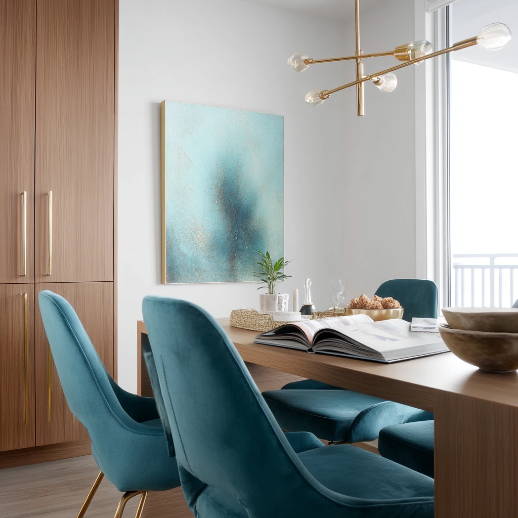 Modern Teal and Brass Update